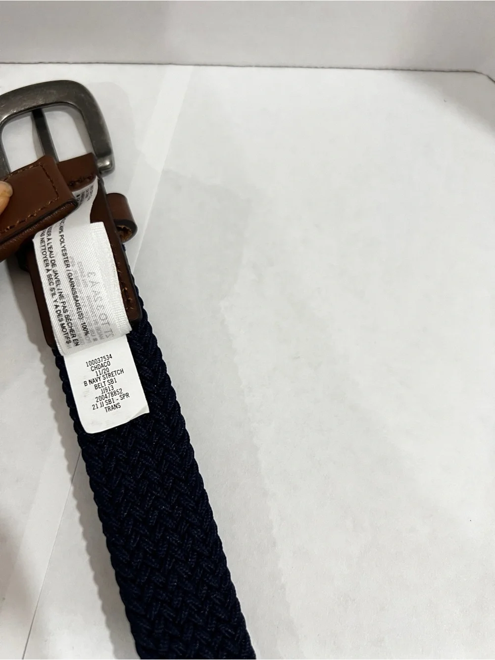 Janie and Jack Boys Braided Navy Blue Belt Size 2-3 Toddler With Buckle